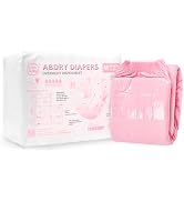 Littleforbig Adjustable Tapes Adult Diaper 10 Pieces - ABDry Ultra Absorbent Diapers Pink (Medium...