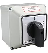 Baomain Universal Rotary Changeover Switch 125A 660V LW28-125/D202.2D with Master Switch Exterior...