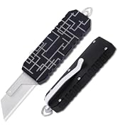 ainhue A37 Auto Retractable Box Cutters Utility Knife, Heavy Duty Cardboard Cutter EDC Pocket Kni...