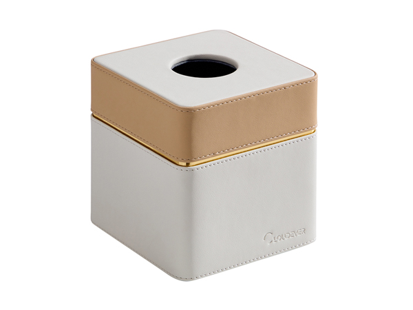 tissue box holder with tray