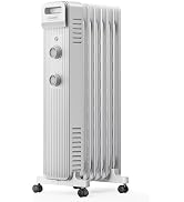 Pelonis Oil Filled Space Heater for Indoor Use with Adjustable Thermostat | Space Heaters with 15...