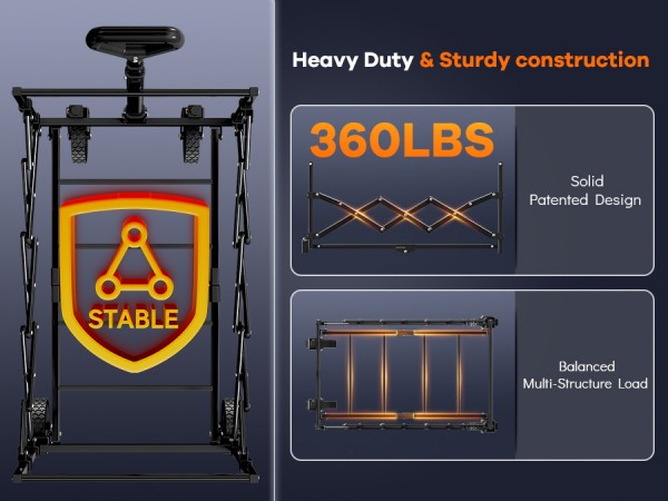 Study Heavy Duty Foldable Cart with 360LBS Load Capacity