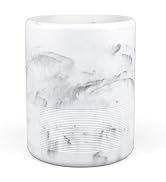 YMXYJM Modern Resin Trash Can Bin, Wastebasket for Bathroom, Kitchen, Office, Home, Marble White