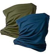 VULKIT 2 Pack Neck Gaiter Face Mask Scarf Reusable Bandanas Tube UV Protection Balaclava Outdoor ...