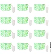 12 Pack Fairy Lights Battery Operated, 7FT 20LED Waterproof Silver Wire Firefly Starry Lights for...