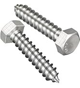 VGBUY 3/8" x 1-1/2" Hex Head Lag Screws 14Pcs, 304 Stainless Steel 18-8 Lag Bolts Wood Screws Hea...