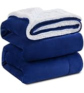KAWAHOME Sherpa Fleece Queen Size Blanket for Bed - Extra Warm and Heavy Thick Blankets for Winte...