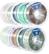 iSANMATE 10KG Translucent Rainbow PETG Filament Bundle Rapid for Lamps