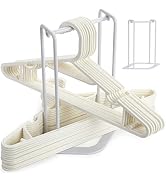 HAKDAY Hanger Stacker Organizer Stand, White Portable Hanger Holder Laundry Room Organization Han...
