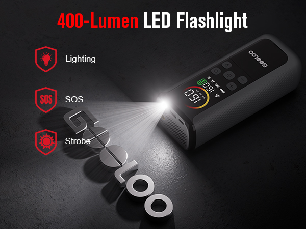 Tire Inflator with Led Light
