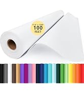 Drawing Paper Roll for Art Supplies, 17.6"x1200" (100') Easel Craft Decorative Paper, White Eid G...
