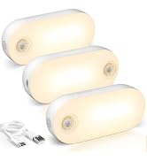Lyridz Rechargeable Night Light with Motion Sensor, 1500mAh Battery Operated Nightlights, Stick-o...