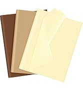 NEBURORA Assorted Brown Tissue Paper Set 60 Sheets Gift Wrap Paper Retro Brown 3 Colors for Fall ...