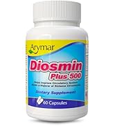 ARYMAR Diosmin 500mg with B-Complex - Circulatory Support Supplement for Leg Vein Health and Norm...