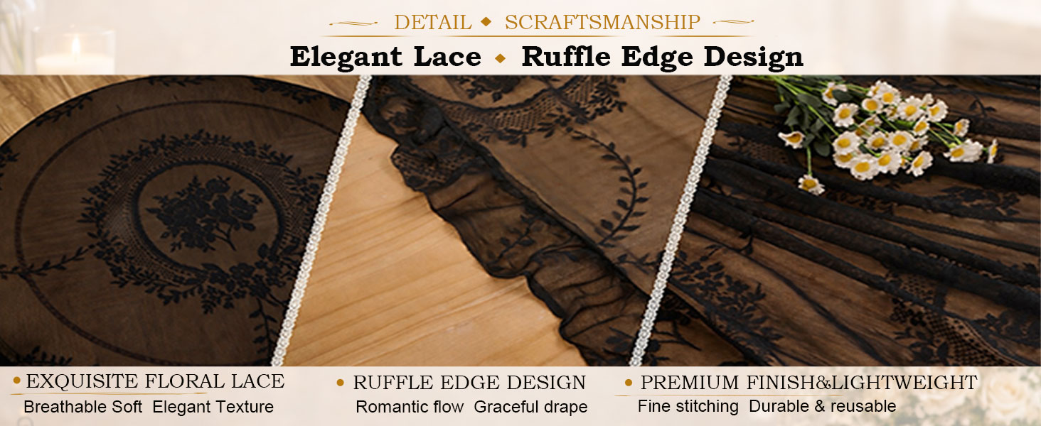 5 colors options lace Embroidered ruffled trim