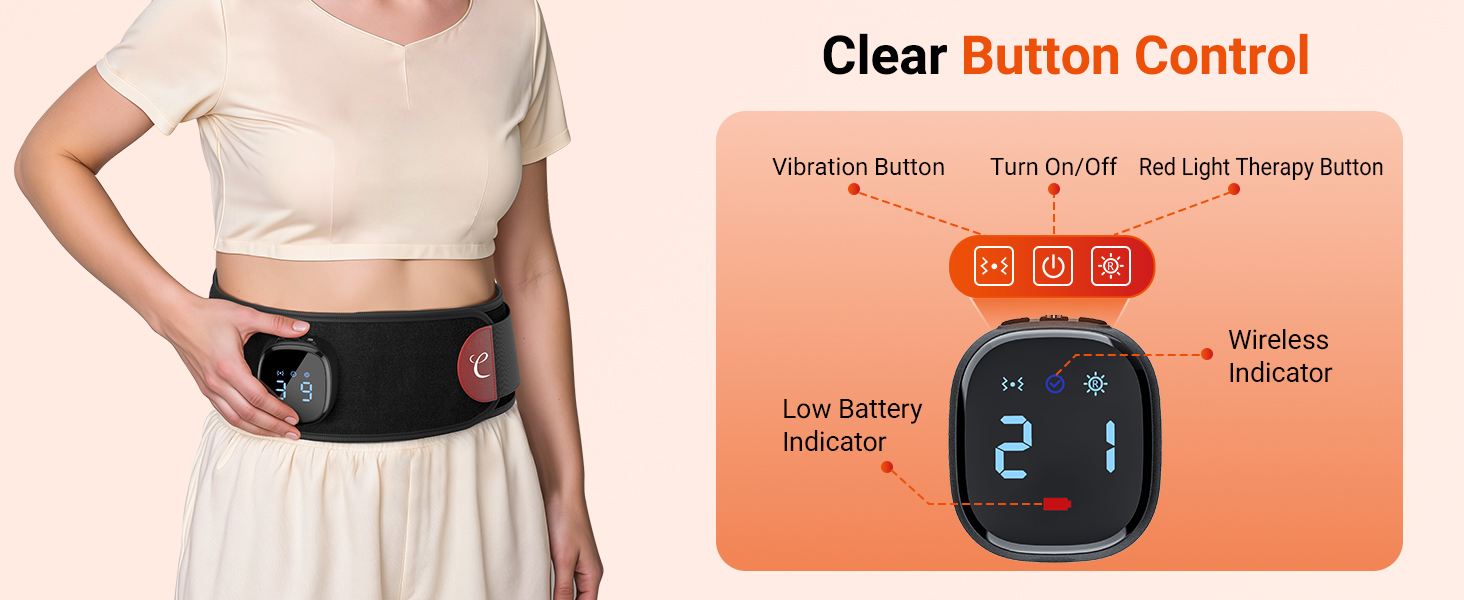 red light therapy belt with vibration massage