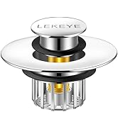 LEKEYE Tub Stopper | Shower Drain Hair Catcher | Pop-up Drain Stopper with Strainer | Bathroom Ba...