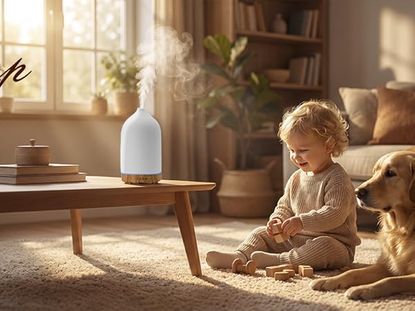 Gooamp 200ML Ceramic Essential Oil Diffuser