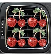 4 Pcs Cherry Decor Air Vent Clips Car Accessories,Stylish Fresheners Automotive Accessories for W...