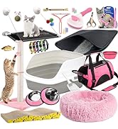 Lobeve Kitten Supplies Starter Kit - 30-Piece Set of Cat Essentials and Cat Stuff. Includes Cat L...
