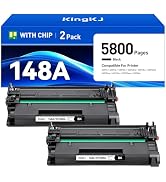 148A Toner Cartridge Black 2-Pack with Chip Compatible for HP 148A 148X W1480X W1480A Laserjet Pr...
