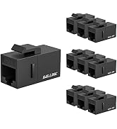 iwillink RJ45 Cat6 Keystone Coupler 10-Pack, Female to Female Cat6 Keystone Jack, UTP Keystone Co...