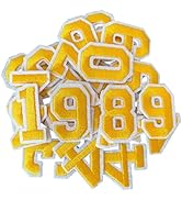 CXWLJL 30pcs Embroidery Applique Patches, 0-9 Iron-On Number Patches for Clothes, Shoes, Hats, So...
