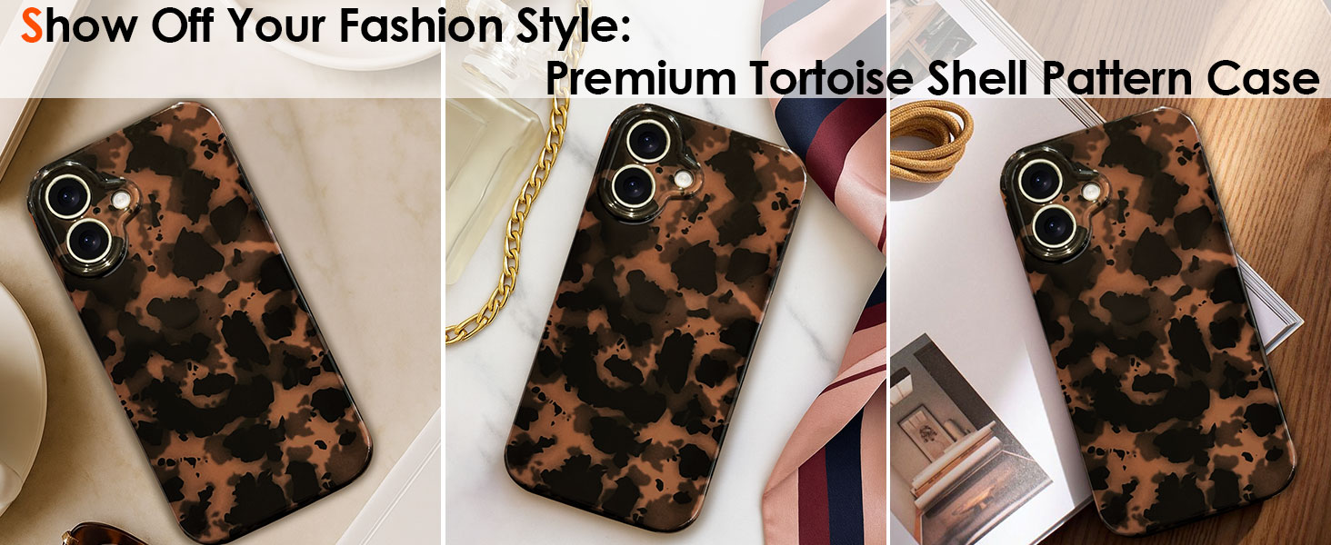 Show Off Your Fashion Style:Premium Tortoise Shell Leopard Pattern Case