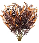 TURNMEON 10 Bundles Artificial Fall Flowers for Outdoors Fall Decorations | UV Resistant Artifici...