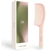 RHOS Fine Tooth Hair Comb with Handle, Lightweight Anti-Static Detangling and Styling Comb for Wo...