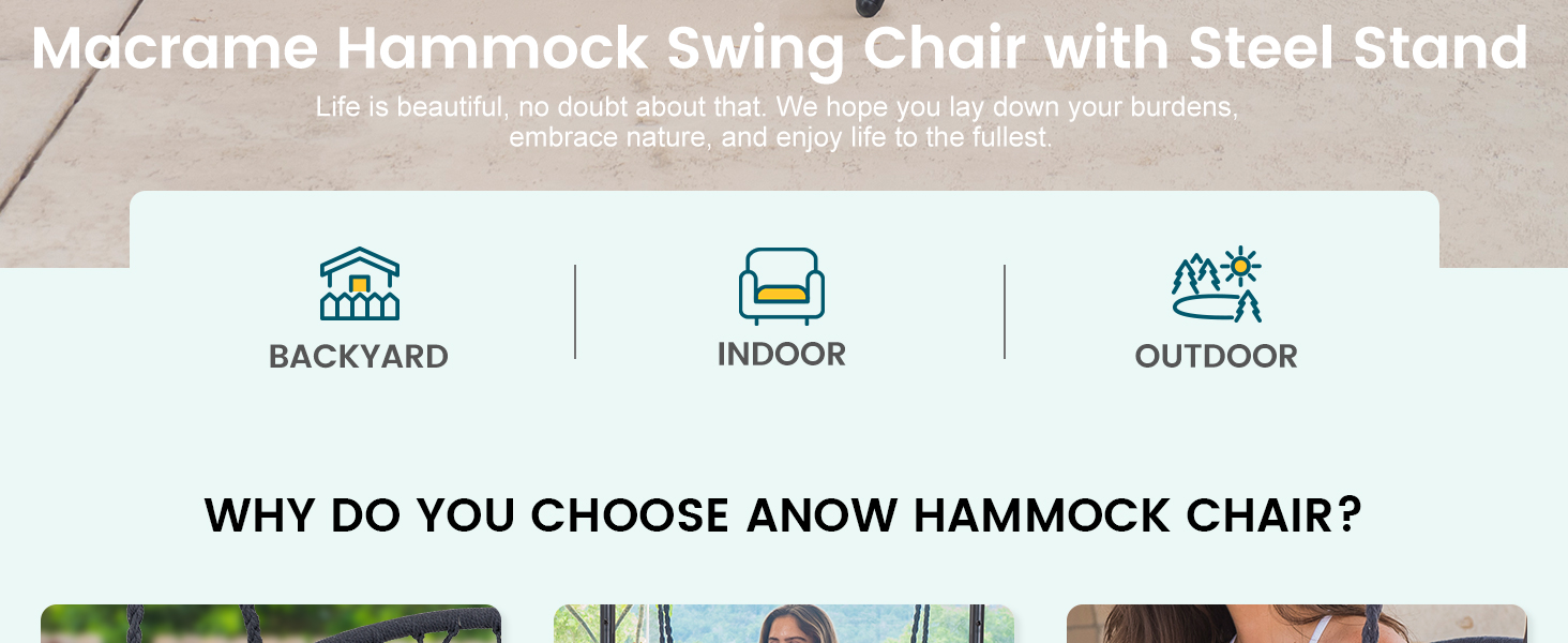 hanging chair with side pocket