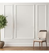 Wall Molding Kit Ready-to-Assemble Wainscoting Panels Pre-Cut Wall Moulding Trim Panel Wainscotin...