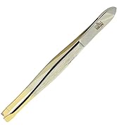 Camila Solingen CS31 3 1/2" Gold Tipped, Surgical Grade, German Stainless Steel Tweezers (Straigh...