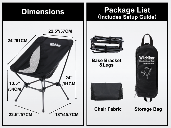 Camping chair details including breathable mesh, durable fabric, and stable square base frame