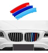 Exact Fit ///M-Colored Grille Insert Trims Compatible With 2009-2015 E84 X1 Accessories for w/Sta...