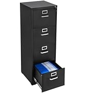 VEVOR 4 Drawer File Cabinet with Lock, Metal Vertical Filing Storage Cabinets for Home Office, He...