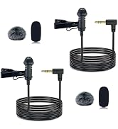 SEYUGOPTI 2Pcs Lavalier Microphone Compatible with DJI MIC 1/2 and for Rode Wireless GO II, Angle...