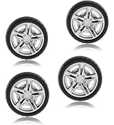 4Pcs Black Tires,48mm Simulation Rubber Wheel Tire Wheel Toy Model DIY RC Spare Parts Easy Instal...