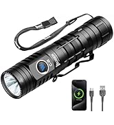 WUBEN C2 Flashlights USB C Rechargeable, 2000 High Lumens Tactical Flashlights with 7 Modes Flash...