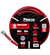 Flexon FA58100CN Farm and Ranch Garden Hose, 100 ft, Red
