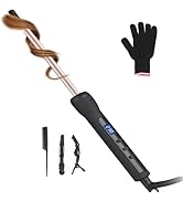 3/8 Inch Thin Curling Iron, 9mm Small Curling Iron with Ceramic Barrel for Short, Medium & Long H...