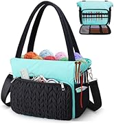 DALINDA Yarn Storage Bag Organizer,Crochet Bag - Portable Yarn Bag & Knitting Craft Tote,Multi-Po...