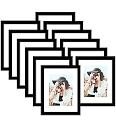 Picrit 8.5x11 Picture Frame Set of 12, Display 6x8 with Mat or 8.5 x 11 Without Mat, Photo Frames...