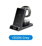 Wireless Charger for Samsung S25 with Clock 3 in1 Foldable Charging Station | Charging Station fo...