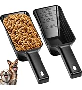 2 Cup Dog Food Scoop(2 Pack), Plastic Pet Food Scoop with Measuring Lines for Accurate Pet Food P...