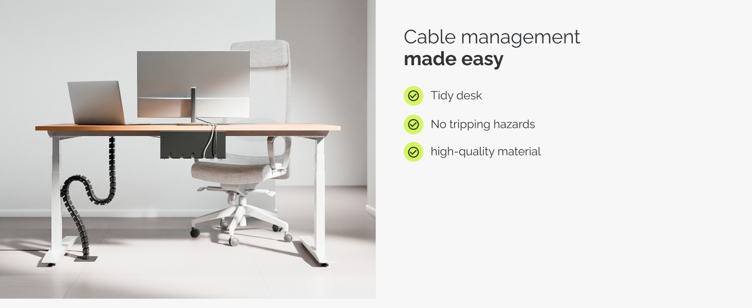 cable Spine desk cable management desk cable management cable conduit white