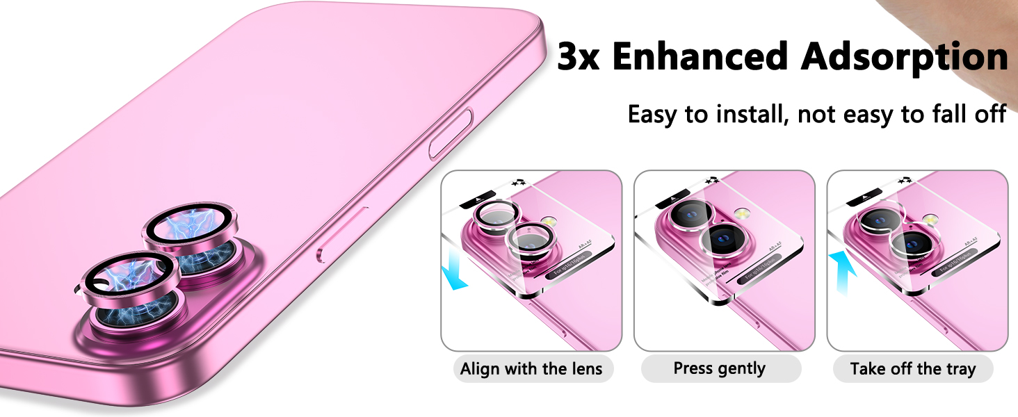 iphone 16 camera lens protector pink