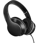 LORELEI X6 Over-Ear Headphones with Microphone, Lightweight Foldable & Portable Stereo Bass Headp...