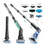 Hillyfe Electric Spin Scrubber,Cordless Spin Scrubber Brush Head Adjustable in 3 Angles, 7 Replac...