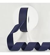MEEDEE Navy Blue Grosgrain Ribbon 1-1/2 Inch Grosgrain Hair Ribbons 50 Yards Per Roll Thick Blue ...